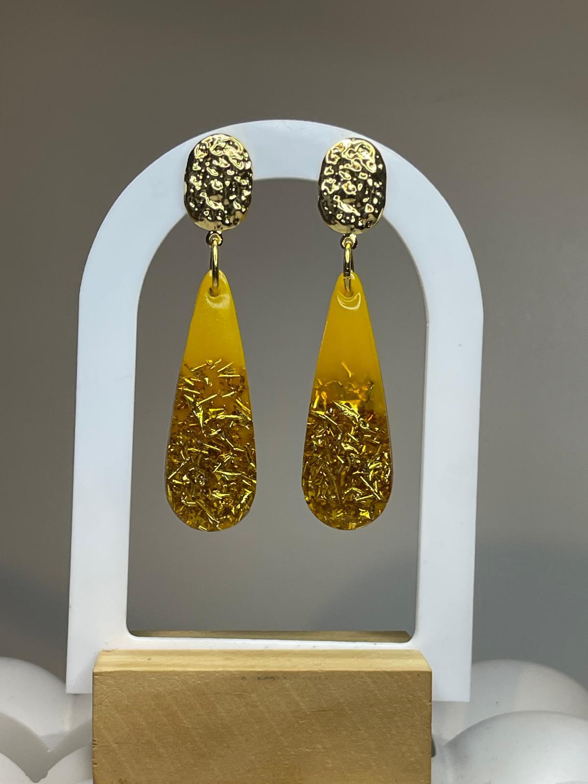Boucles d’oreilles miel & doré