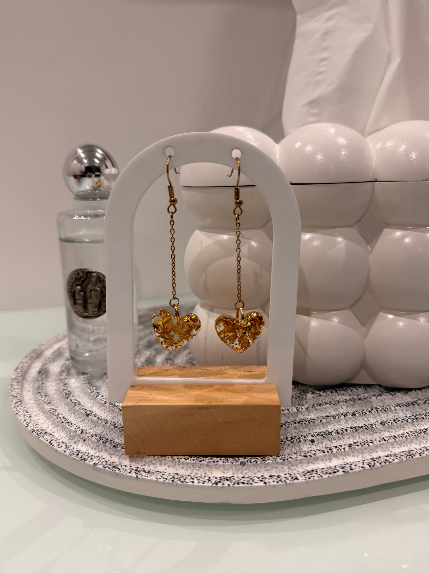 Boucles d’oreilles cœurs suspendus